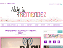 Tablet Screenshot of lifeistremendez.com